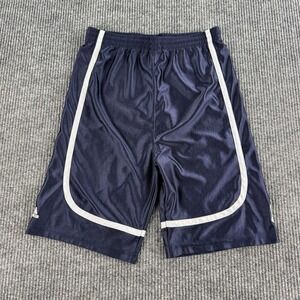 Adidas Yankees Shorts Boys Extra Large 18/20 Blue White Shiny Dazzle Smooth y2k